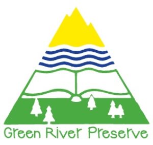 green blue and yellow green river preserve logo