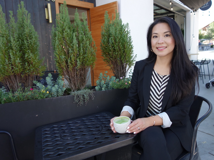 Maui Vang at one of her favorite local networking spots, Farewell Coffee in Asheville, NC