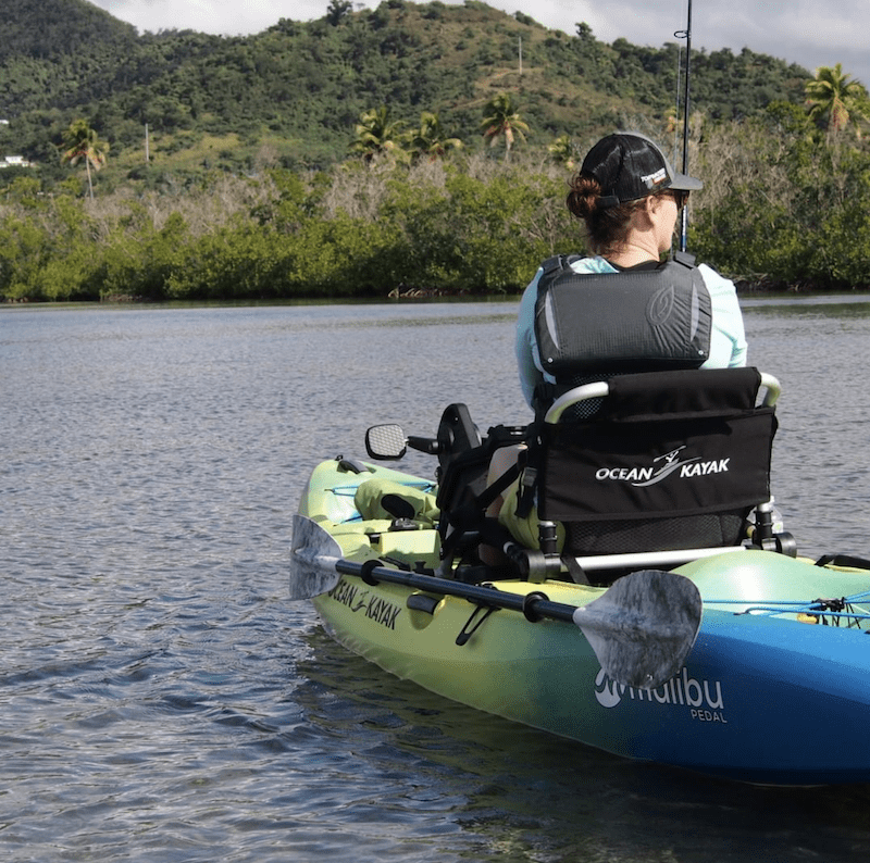 Woman on a kayak in Puerto Rico